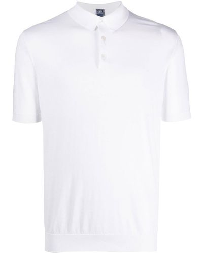Fedeli Kurzärmeliges Poloshirt - Weiß