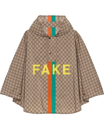 Gucci Fake/not Monogram Cape - Multicolor