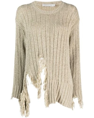 Christopher Esber Relica Distressed Sweater - White