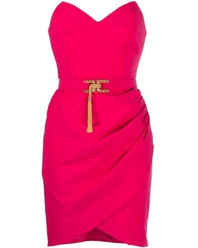 Elisabetta Franchi Buckle-embellished Minidress - Pink
