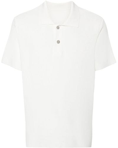 Jacquemus Logo-jacquard Piqué Polo Shirt - White