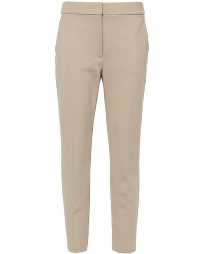 Max Mara Pegno Jersey Cropped Trousers - Natural