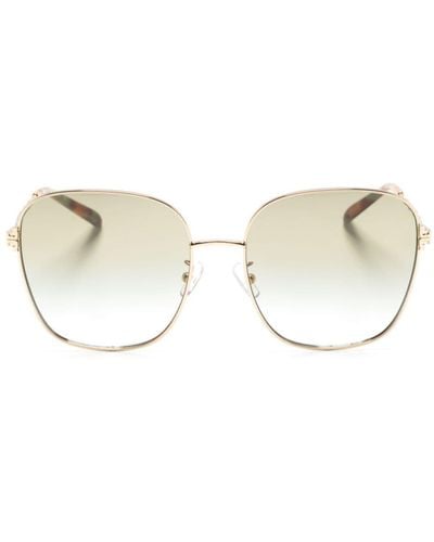 Tory Burch Oversized Square-frame Sunglasses - Natural