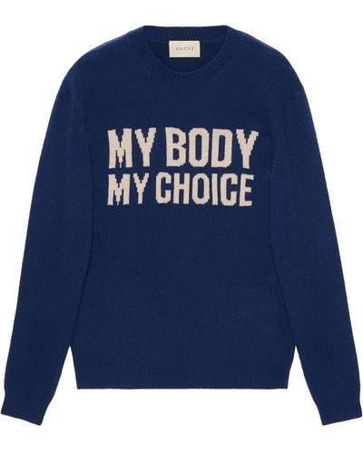 Gucci My Body My Choice セーター - ブルー