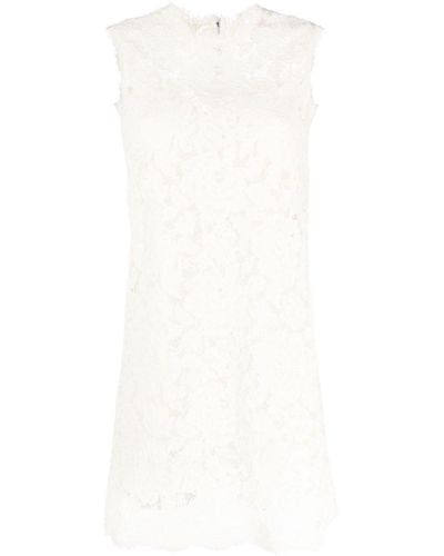 Dolce & Gabbana Mouwloze Mini-jurk - Wit