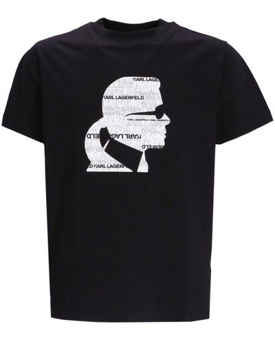 Karl Lagerfeld T-Shirt mit Logo-Print - Schwarz