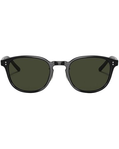 Oliver Peoples Fairmont Round-frame Sunglasses - Green