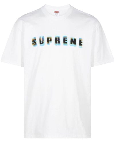 Supreme Stencil Logo-print Cotton T-shirt - White