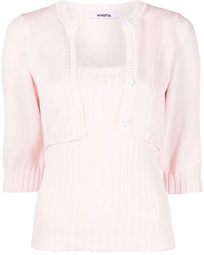 Vivetta Layered Two-piece Sweater - Pink