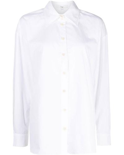 Tibi Camisa de manga larga - Blanco