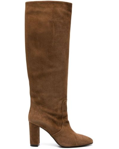 Via Roma 15 85mm Suede Knee Boots - Brown