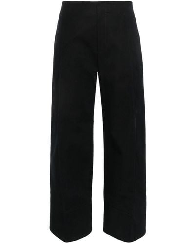 Bottega Veneta Cotton Cropped Trousers - Black