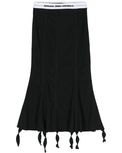 Natasha Zinko John Ribbed Cotton Dress - Black
