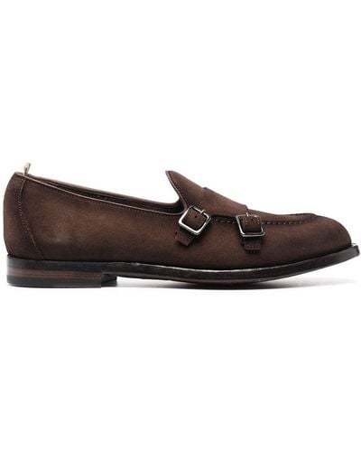 Officine Creative Ivy Suede Monk Shoes - Brown
