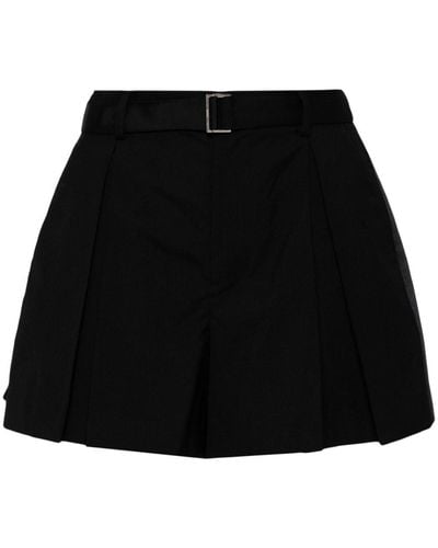 Sacai Pleated Tailored Shorts - Black