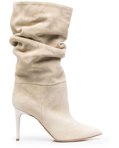 Paris Texas Slouchy 85mm Ankle Boots - Natural
