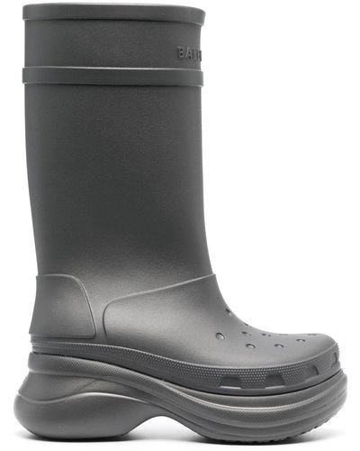 Balenciaga Crocstm Calf-length Boots - Grey