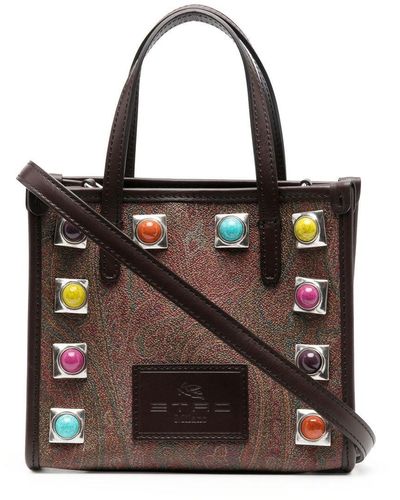 Etro Crown Me Shopping Bag in Brown | Lyst
