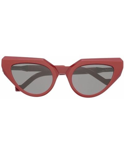 VAVA Eyewear Cat-Eye-Sonnenbrille mit dickem Gestell - Rot