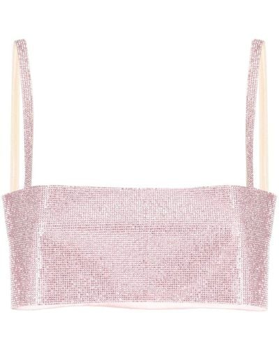 Nue Charlotte Crystal-embellished Top - Pink