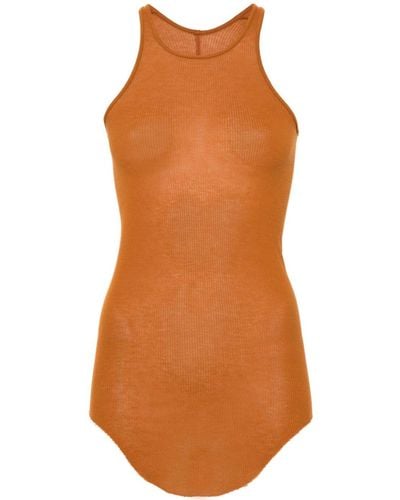 Rick Owens Geripptes Trägershirt - Orange