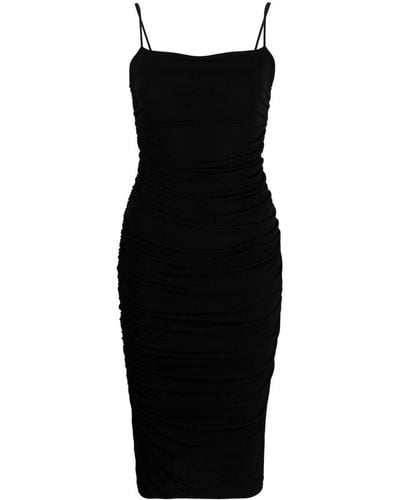 Pinko 'Forza' drapiertes Midi -Kleid - Noir