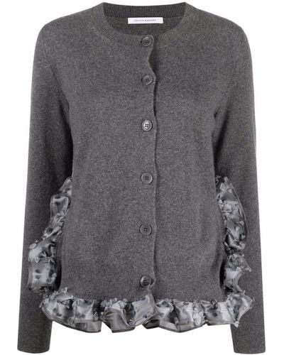 Cecilie Bahnsen Cardigan Harriet con ruches - Grigio