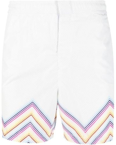 Missoni Zig-zag Print Beach Shorts - White