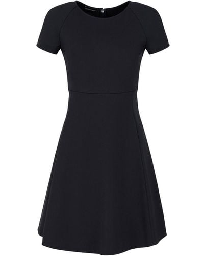 Emporio Armani Cotton Blend Mini Dress - Black