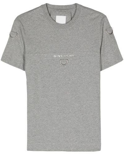 Givenchy T-shirt en coton à logo - Gris