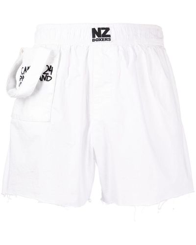 Natasha Zinko Convertible Tote Camping Shorts - Weiß