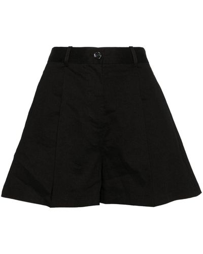 Pinko Pantalones cortos de vestir de talle alto - Negro