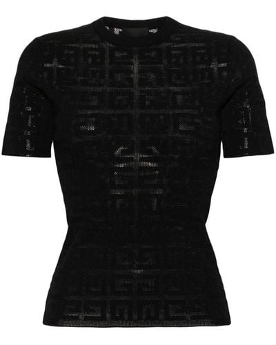 Givenchy 4g ジャカード Tシャツ - ブラック