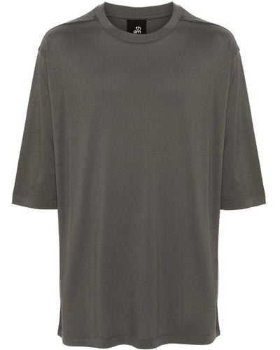 Thom Krom T-Shirt mit rundem Ausschnitt - Grau