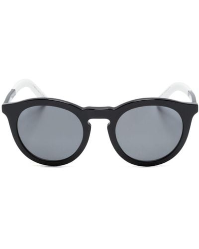 Moncler Sonnenbrille mit rundem Gestell - Grau