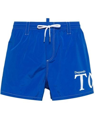 DSquared² Logo-print Swim Shorts - Blue