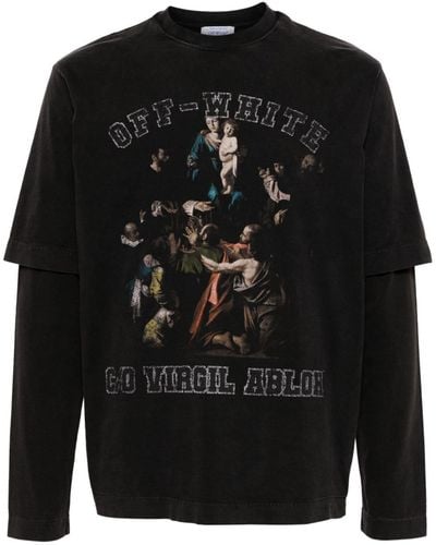 Off-White c/o Virgil Abloh Mary Skate レイヤード Tシャツ - ブラック