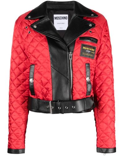 Moschino Leather Outerwears - Red