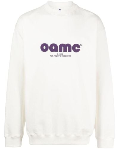 OAMC Logo-print Crew-neck Sweatshirt - White