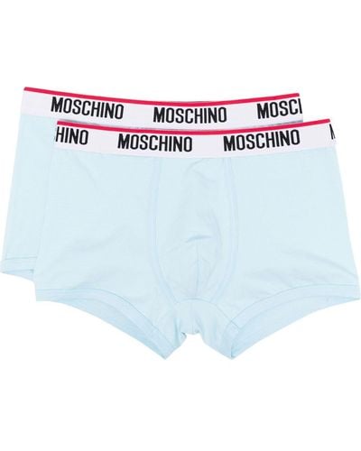 Moschino Boxershorts Met Logoband - Blauw