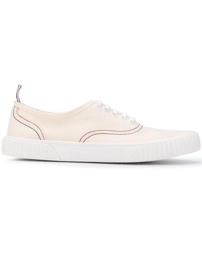 Thom Browne Heritage Cotton Canvas Trainers - White