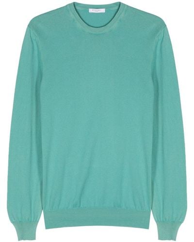 Boglioli Fine-knit Cotton Sweater - Green