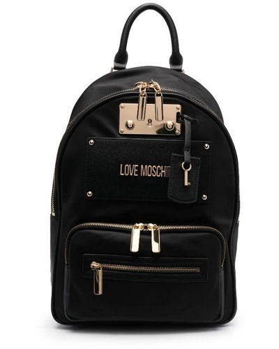 Backpack Moschino Black in Polyester - 31091698