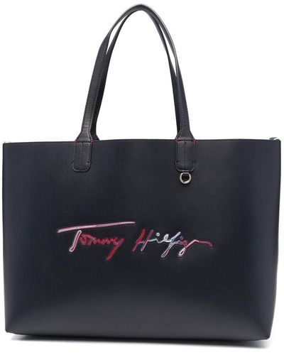 Tommy Hilfiger Iconic Signature ハンドバッグ - ブラック
