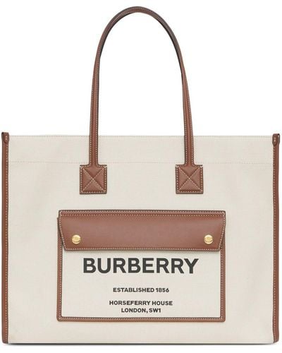 Burberry Mittelgroße Freya Handtasche - Natur