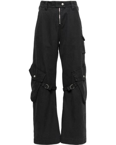 Acne Studios Cargo-pockets Cotton Pants - Black