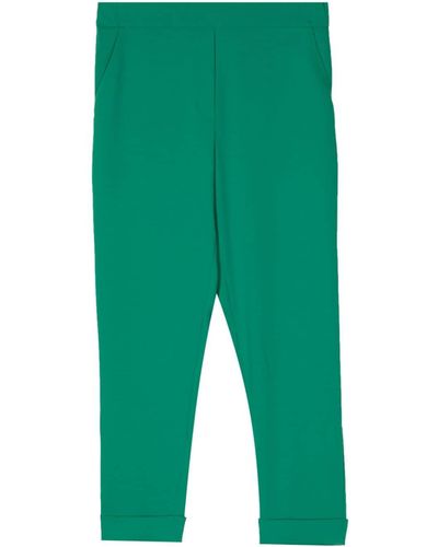 P.A.R.O.S.H. Elasticated-waist Tapered Trousers - Green
