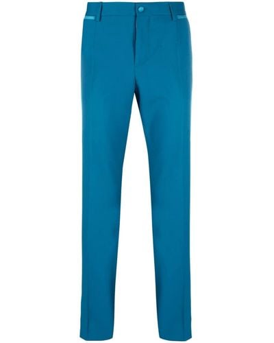 Dolce & Gabbana Pantalon Met Satijnen Afwerking - Blauw