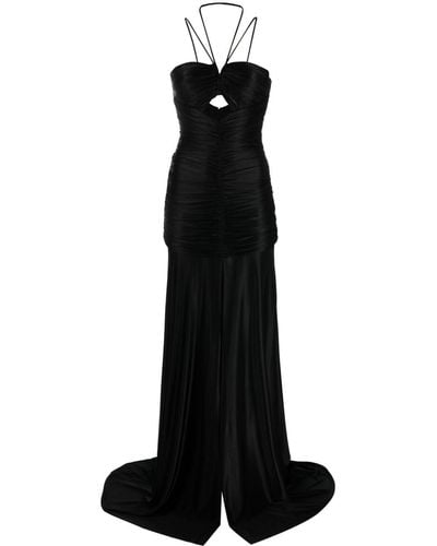 Costarellos Anglei カットアウト イブニングドレス - ブラック