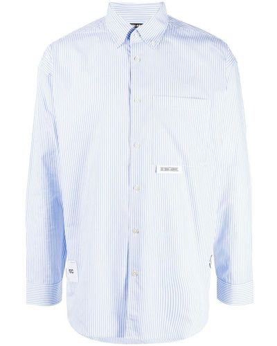 Izzue Stripe-pattern Long-sleeved Shirt - Blue